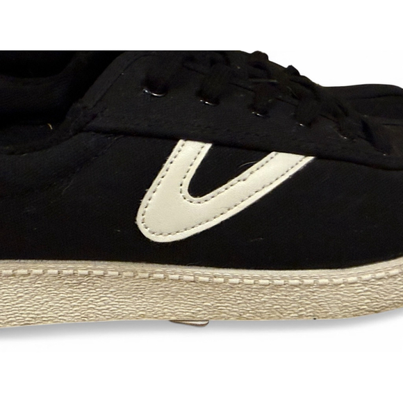 TRETORN WOMEN NYLITE PLUS CANVAS SNEAKER CLASSIC SHOES SZ 7 BLACK/WHITE - Picture 5 of 11